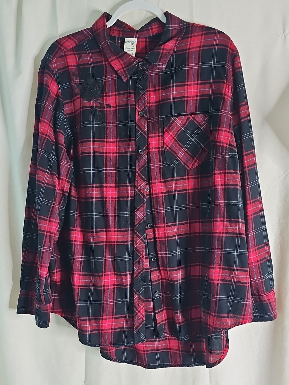 Terra & Sky Red and Black Plaid Shirt